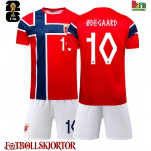 Norge Martin Odegaard #10 Hemmakläder Barn VM 2026 Kortärmad (+ Korta byxor)